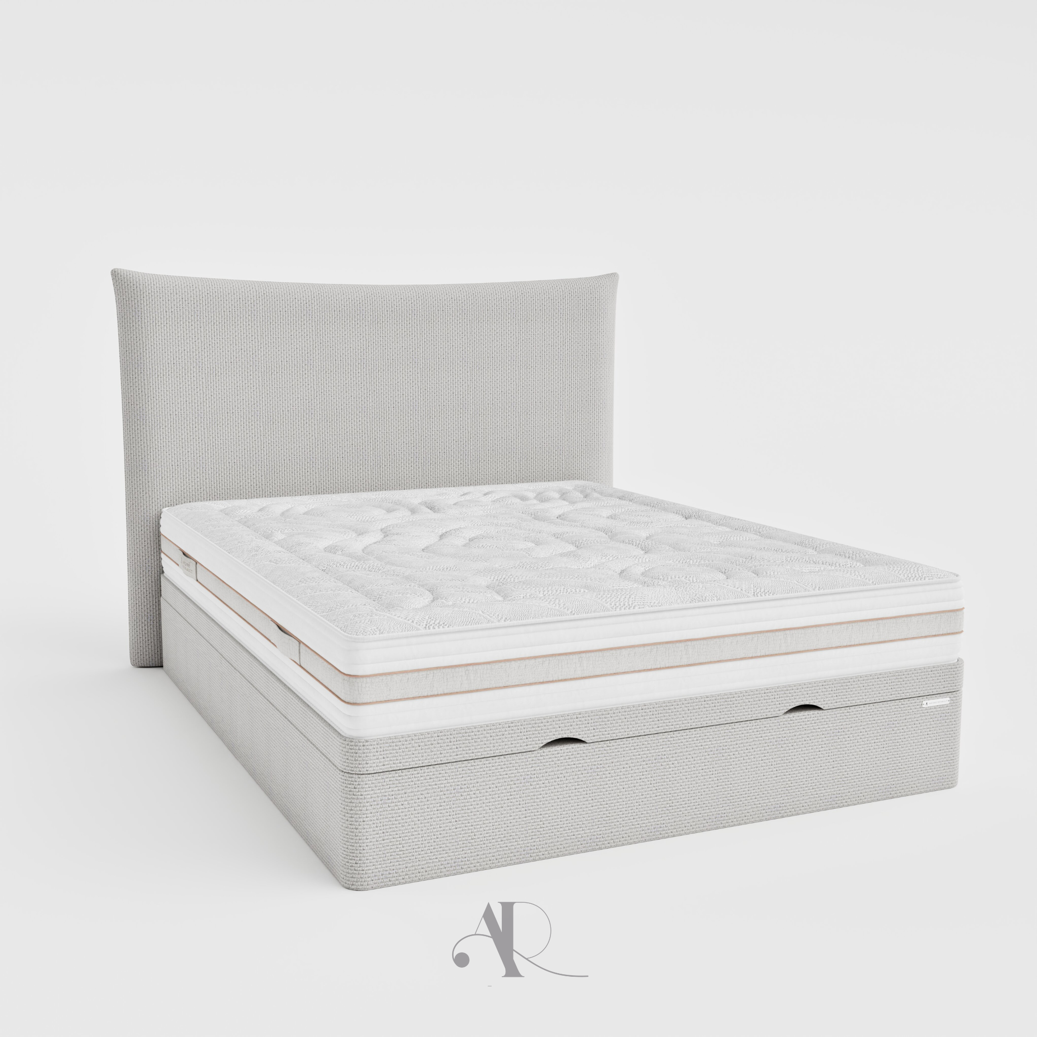 Rénove Matelas Douceur D'Intérieur 90x190 Cm Rena Gris - Lot De 2, 100% Polyester