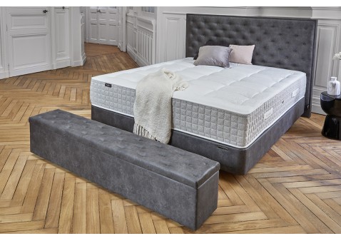 Matelas ressorts ensach?s et accueil mousse ? m?moire de forme collection H?ritage Slumberland Andr? Renault