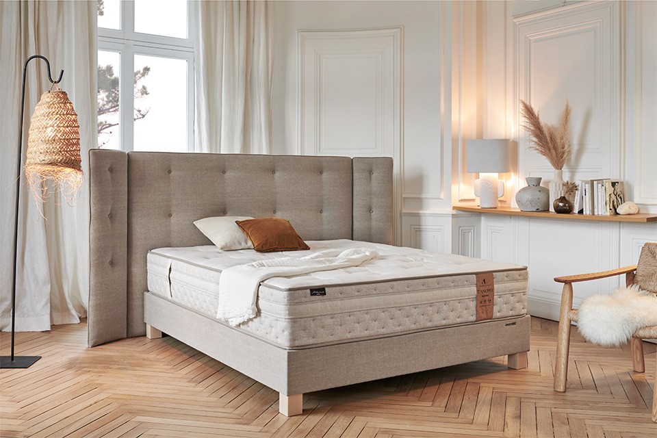 CONFOR LUX - ensemble sommier matelas mémoire de forme 140x190 H 22 cm